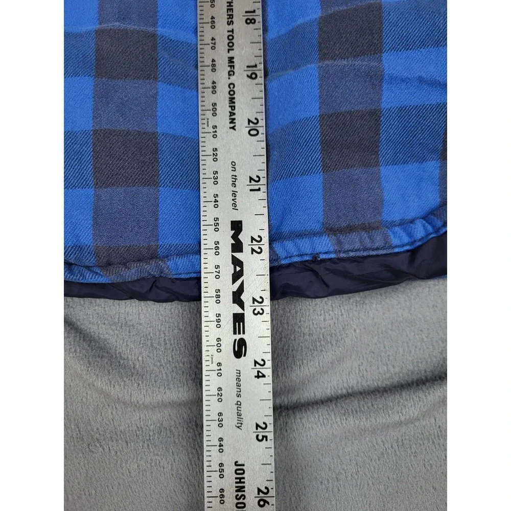 Oshkosh Bgosh Flannel lined Shirt Kids 10‎ Blue Check Plaid Outdoor Lightweight
